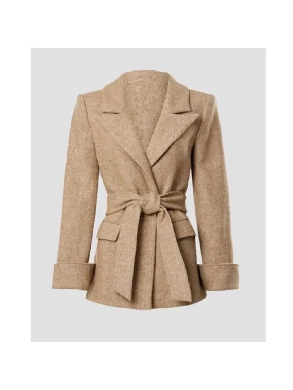 NEW, Favorite Daughter Adrienne Belted Wool Structured Blazer Sz XL #SJ2673